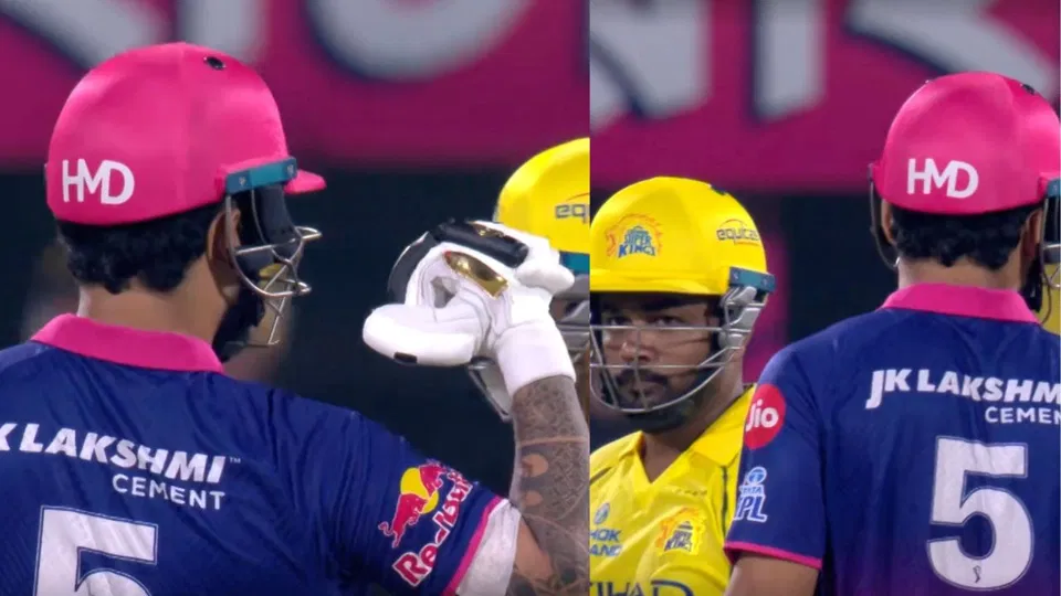 Watch- Riyan Parag Tries To Poke Sanju Samson With Celebration In The Face news